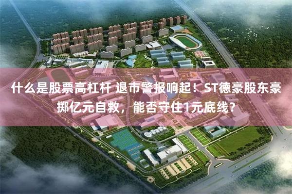 什么是股票高杠杆 退市警报响起！ST德豪股东豪掷亿元自救，能否守住1元底线？