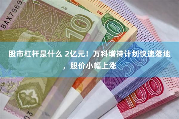 股市杠杆是什么 2亿元！万科增持计划快速落地，股价小幅上涨