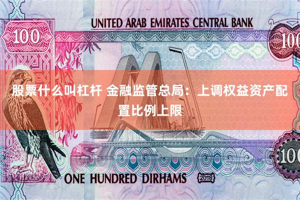 股票什么叫杠杆 金融监管总局：上调权益资产配置比例上限