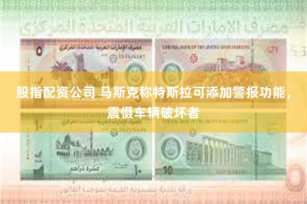 股指配资公司 马斯克称特斯拉可添加警报功能，震慑车辆破坏者