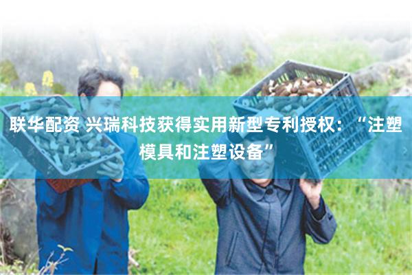 联华配资 兴瑞科技获得实用新型专利授权：“注塑模具和注塑设备”