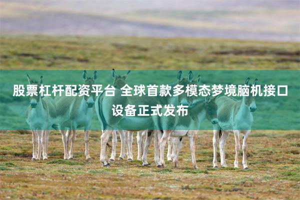 股票杠杆配资平台 全球首款多模态梦境脑机接口设备正式发布