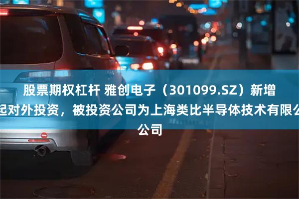 股票期权杠杆 雅创电子（301099.SZ）新增一起对外投资，被投资公司为上海类比半导体技术有限公司