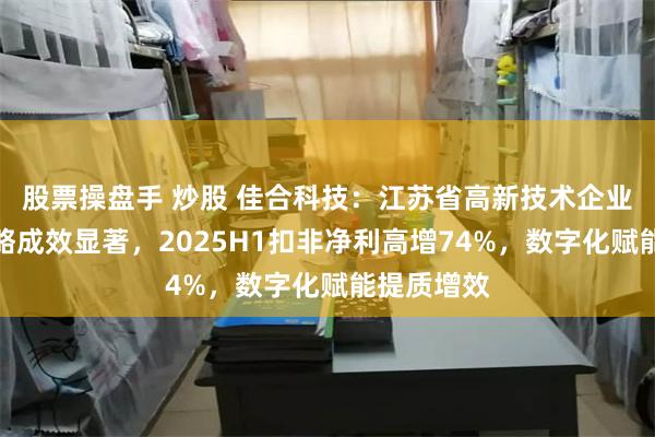 股票操盘手 炒股 佳合科技：江苏省高新技术企业，越南战略成效显著，2025H1扣非净利高增74%，数字化赋能提质增效